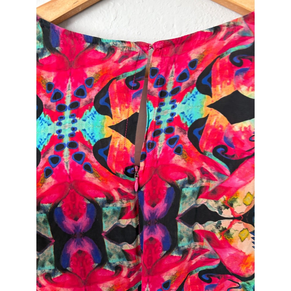Vastra Kuteer Women Multi Color Kaleidoscopic Print Romper Small Boho Festival - Picture 6 of 7